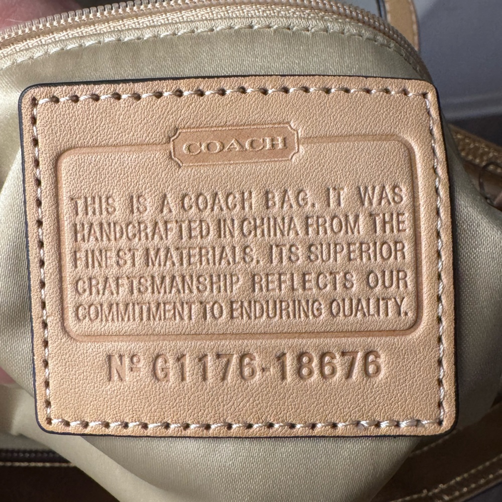 Coach Poppy Signature Quilted Metallic Tote - Picture 3 of 14
